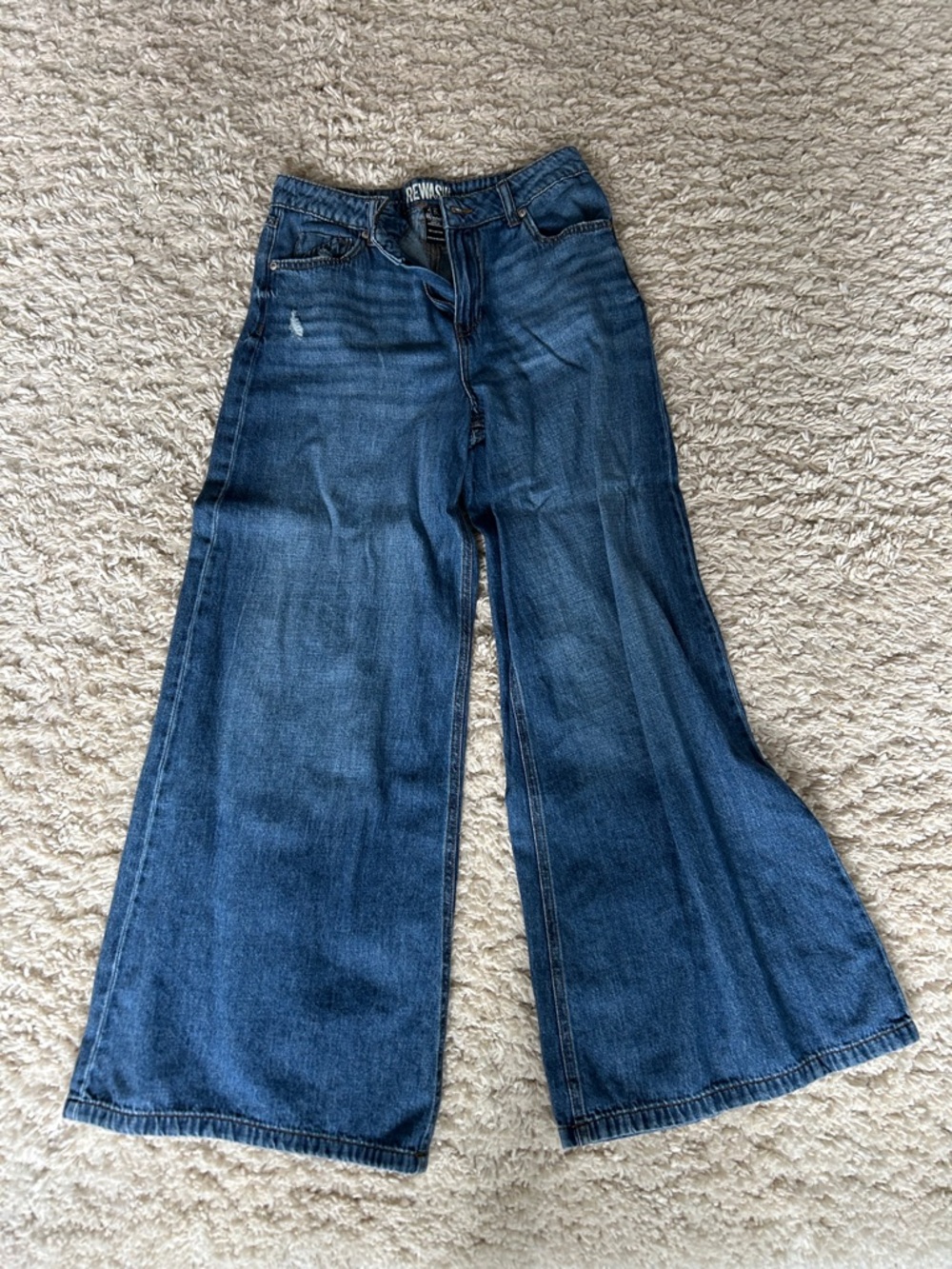 Rewash Dark Blue Wide-Leg Women's Jeans